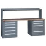 Lyon Modular Drawer Cabinet Concept 15 Wide Two-Cabinet Workbench with Riser 251WBC15
