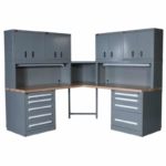 Lyon Modular Drawer Cabinet Concept 19 Corner Workbench with Bookcase 251WBC19