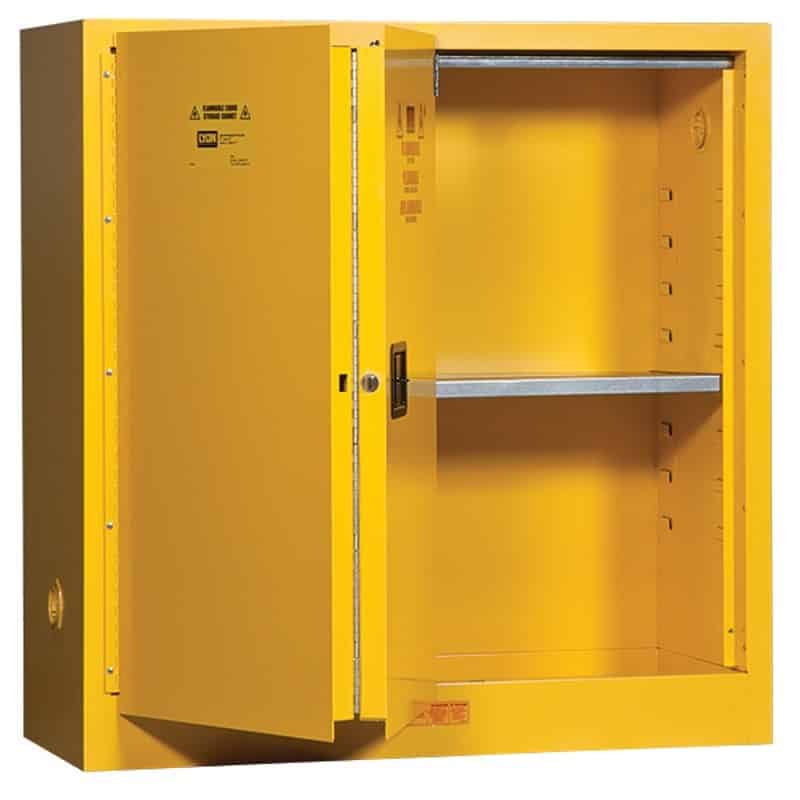 Manual Close Double Door 44 Gallon 34W X 18D X 65H Flammable Cabinet