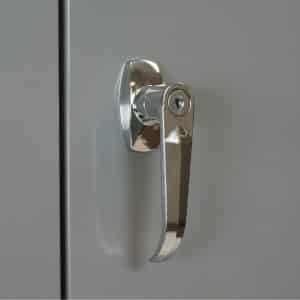 Lyon 1200 series features chrome handle with lock