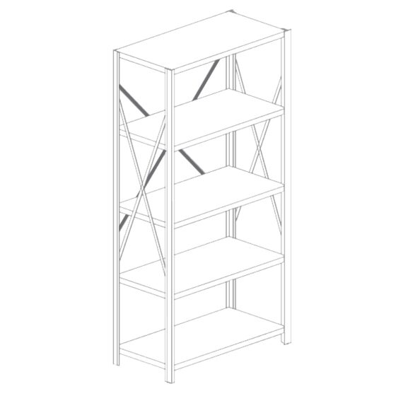 2000 Series Uprights and Cross Braces for Industrial Open Shelving Lyon