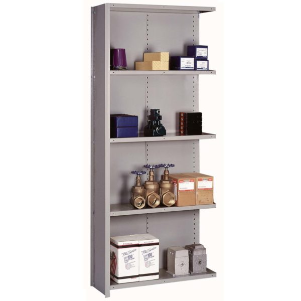 lyon 8000 series 36 inch wide 5 shelf closed shelving add-on with props