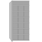 lyon 8000 series bin shelving unit 19 compartment add-on