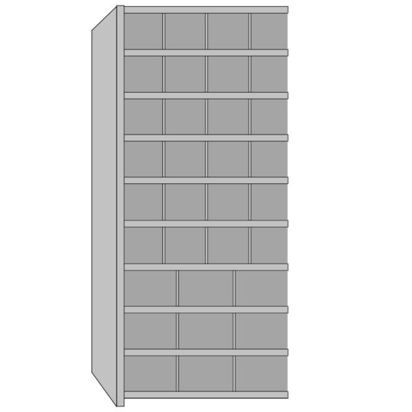 lyon 8000 series bin shelving unit 33 compartment add-on