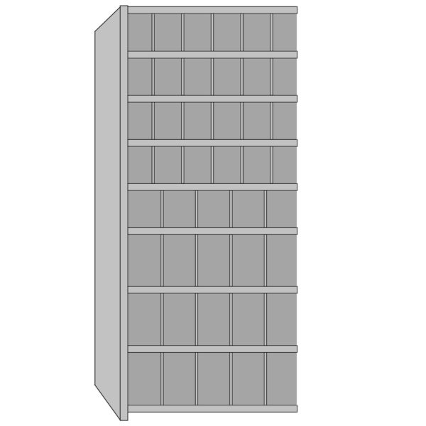 lyon 8000 series bin shelving unit 44 compartment add-on