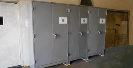 lyon all welded cabinets in a warehouse