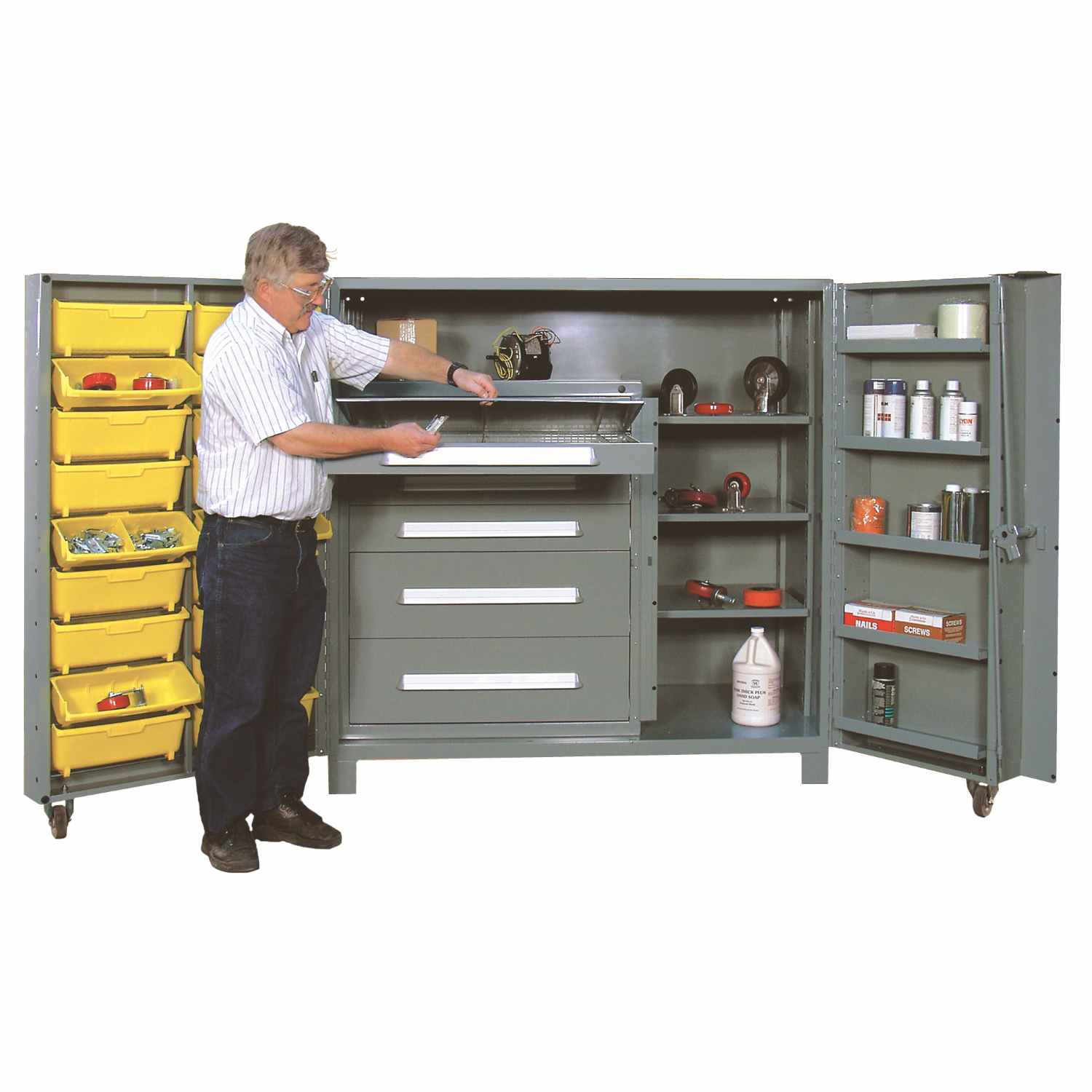 1103f All Welded Maintenance Center With Modular Drawers By Lyon