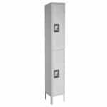 Lyon antimicrobial medical locker double tier 1-wide