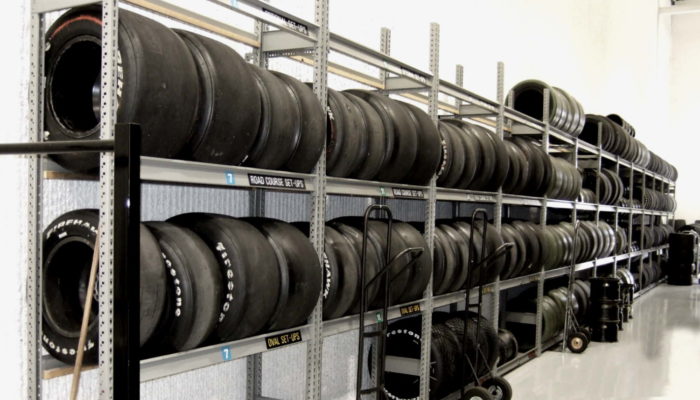 Lyon automotive storage tire racks