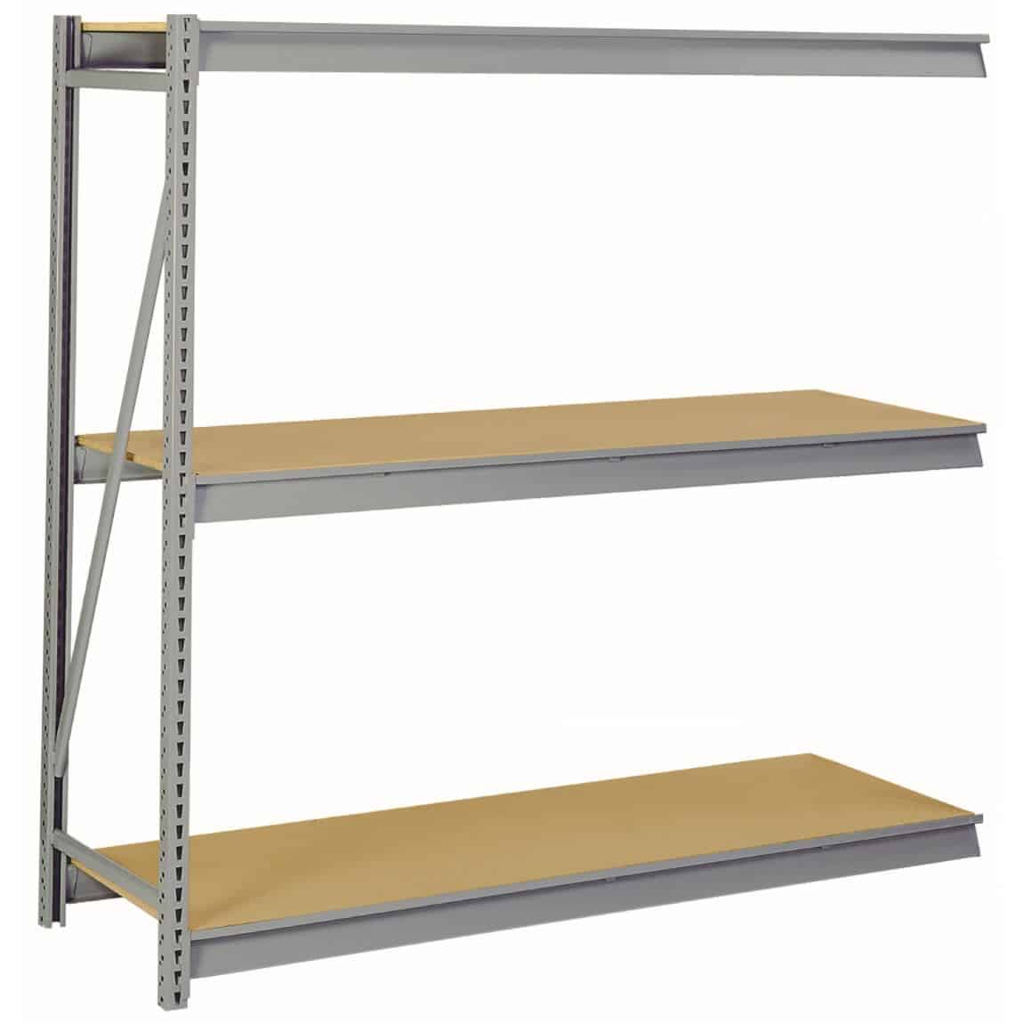 Lyon 60W x 24D x 84H Bulk Storage Rack with Particle Board Decking - 3 Adjustable Levels - 2,600 lbs Capacity per Level - Add-On Unit DD67221P