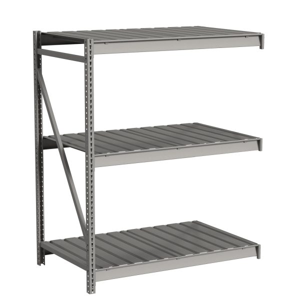 Lyon Bulk Storage Rack With Ribbed Decking 3 Level Add On Angle View