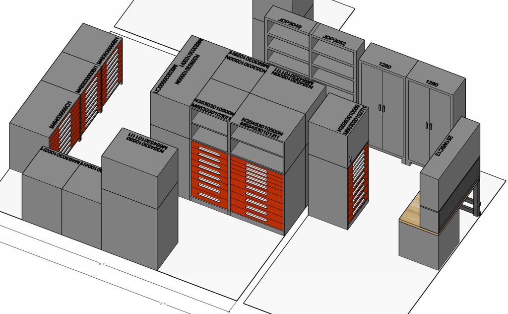 Lyon case study auto tech tool room main room sketchup drawing