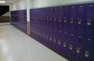 Hallway Lockers in Purple