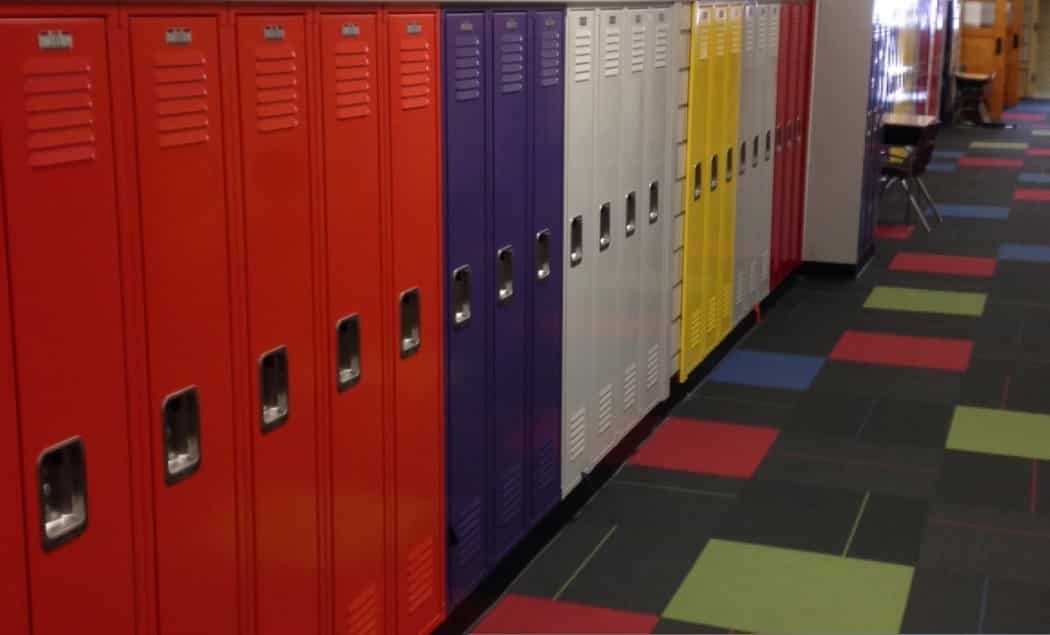 Colorful Elementary School Lockers