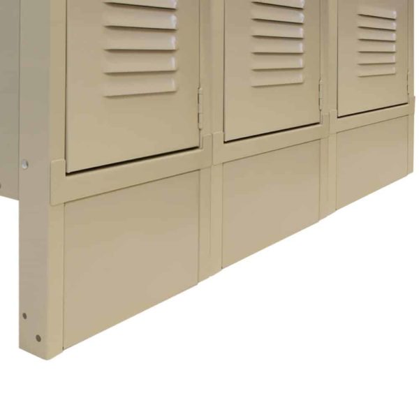 lyon locker accessories closed front base 3 pack installed putty
