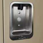 lyon locker features recessed handle putty