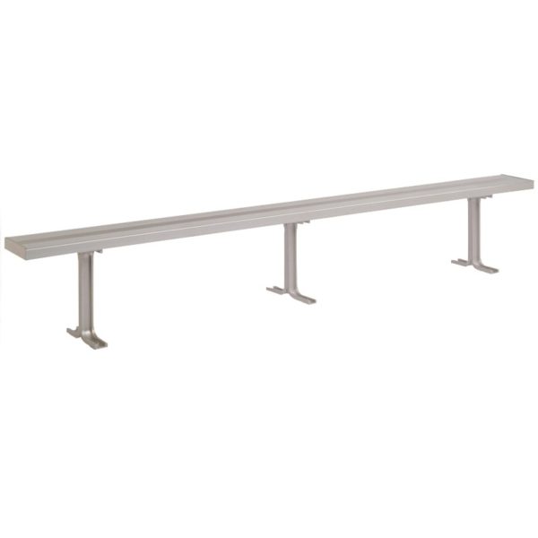lyon locker room aluminum bench 3 pedestals