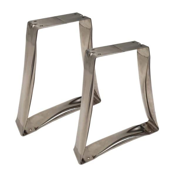 Lyon locker room bench trapezoid pedestals stainless steel 2 pack NF58162