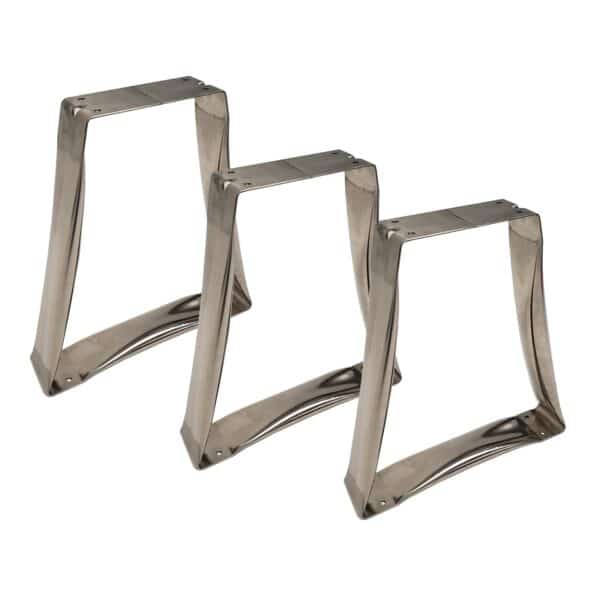 Lyon locker room bench trapezoid pedestals stainless steel 3 pack NF58163