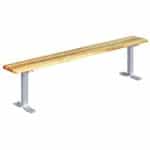 lyon locker room hardwood bench 2 aluminum pedestals