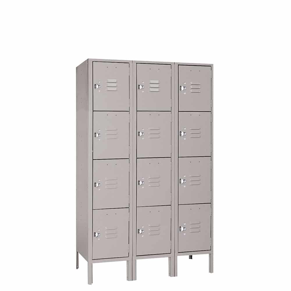 Standard Steel Four Tier Box Locker 3-Wide | Lyon (4T SD 3W)