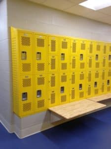 Mixed Bank Lockers in Yellow