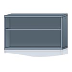 lyon modular cabinet open overhead unit double wide 31 inch height N35603010500N