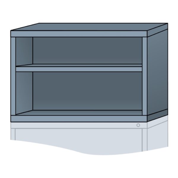 lyon modular cabinet open overhead unit medium wide 24 inch height N27363010500N