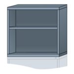 lyon modular cabinet open overhead unit medium wide 31 inch height N35363010500N