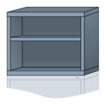 lyon modular cabinet open overhead unit standard wide 24 inch height N27303010500N