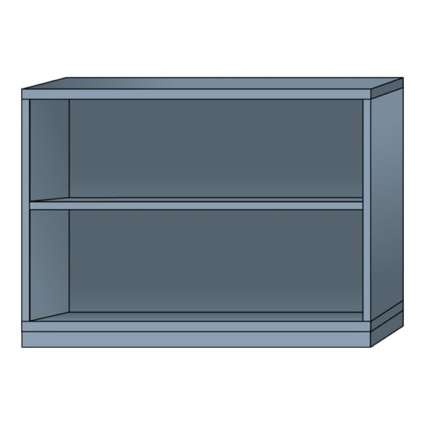 lyon modular cabinet open shelf unit double wide counter height N49603010220N