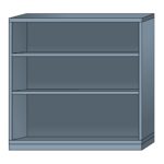 lyon modular cabinet open shelf unit double wide eye-level height N68603010230N