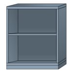 lyon modular cabinet open shelf unit medium wide counter height N49363010220N