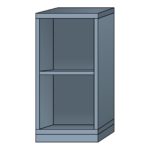 lyon modular cabinet open shelf unit slender wide counter height N49223010220N