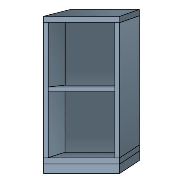 lyon modular cabinet open shelf unit slender wide counter height N49223010220N