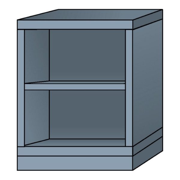 lyon modular cabinet open shelf unit slender wide desk height N27223010030N