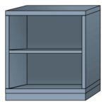 lyon modular cabinet open shelf unit standard wide bench height N35303010130N
