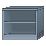 lyon modular cabinet open shelf unit standard wide desk height N27303010030N