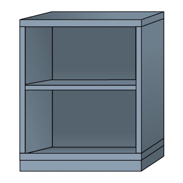 lyon modular cabinet open shelf unit standard wide mid-range height N40303010090N