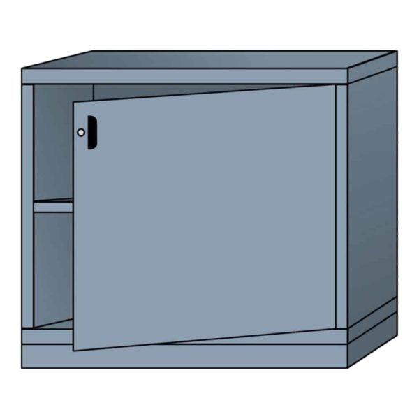 lyon modular cabinet shelf unit with door medium wide bench height N35363010060