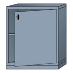 lyon modular cabinet shelf unit with door medium wide counter height N49363010210
