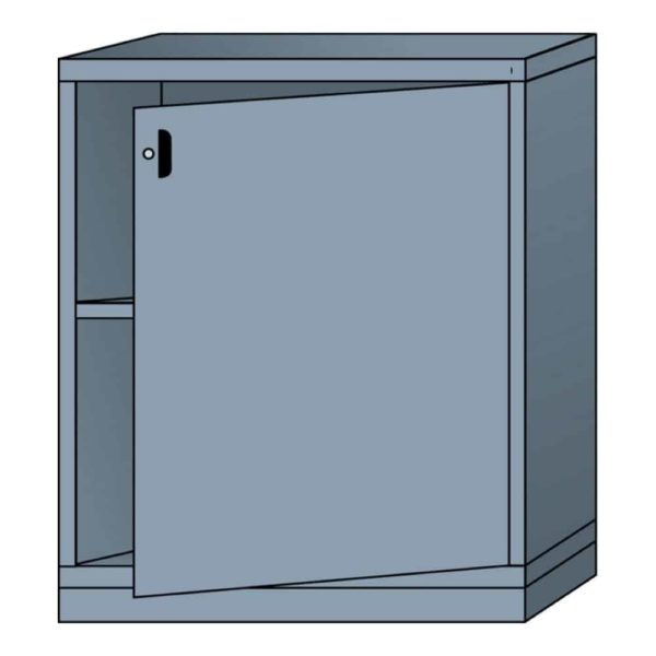lyon modular cabinet shelf unit with door medium wide counter height N49363010210