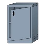 lyon modular cabinet shelf unit with door slender wide bench height N35223010060