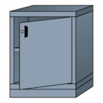 lyon modular cabinet shelf unit with door slender wide desk height N27223010020