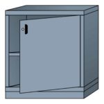 lyon modular cabinet shelf unit with door standard wide bench height N35303010060