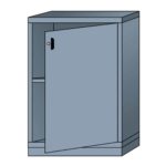 lyon modular cabinet shelf unit with door standard wide counter height N49303010210