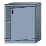 lyon modular cabinet shelf unit with door standard wide mid-range height N40303010080