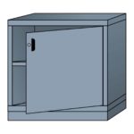 lyon modular cabinet shelf unit with door standard wide table height N31303010070