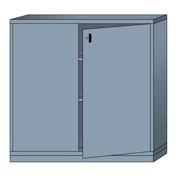 lyon modular cabinet shelf unit with doors double wide eye-level height N68603010220
