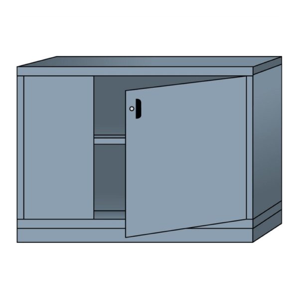 lyon modular cabinet shelf unit with doors extra wide bench height N35453010060